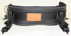 Leather Gut Strap with Nylon Interior and 2  Small D-Rings