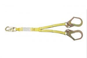 Twin-Leg Energy Absorbing Lanyard with Clear Pack and Form Hook fall protection equipment